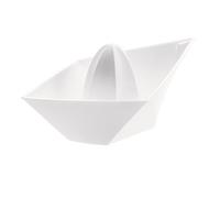 Koziol AHOI Exprimidor de cítricos manual para limones y limas, con dos orificios de vaciado, plástico irrompible, apto para lavavajillas, cocina, hogar (algodón blanco)