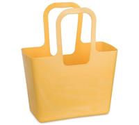 Koziol Bolsa XL robusta para la compra, duradera, estable, impermeable, fácil cuidado, compras, oficina, viajes, picnic, almacenamiento, Artflow Amarillo, XL