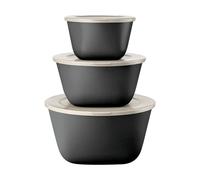 Koziol Cuenco Connect Stockholm + tapa 3 piezas. termoplástico biocircular Nature ash grey