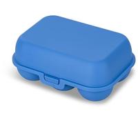 Koziol HUEVERA EGGS TO GO MINI, caja de transporte y almacenamiento, plástico biocircular, apilable, apto para lavavajillas, cocina, hogar, camping (azul fuerte)