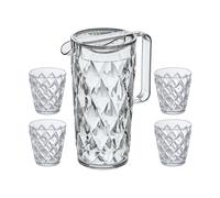 Koziol Jarra Crystal incl. 4 vasos Cristal claro