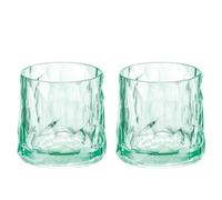 Koziol Juego de 2 vasos de whisky CLUB No. 2, transparente jade