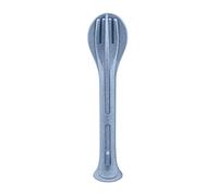 koziol KLIKK Pocket Plastic, reusable, Knife, Fork, Spoon, Outdoor, Camping, Picnic, Hiking, Vacation, Lunch to go, cutlery Set of Three, Azul Orgánico