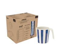 Koziol MUKK STRIPES Vasos reutilizables de 200 ml, de plástico, juego de 30 unidades, robustos, apilables, duraderos, reutilizables, irrompibles, aptos para lavavajillas, eventos, mercados navideños