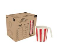 Koziol MUKK STRIPES Vasos reutilizables de 200 ml, de plástico, juego de 30 unidades, robustos, apilables, duraderos, reutilizables, irrompibles, aptos para lavavajillas, eventos, mercados navideños