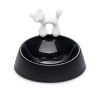 Koziol Plato para Gatos Miaou, termoplástico, Negro con Blanco, 15,7 x 15,7 x 11,3 cm