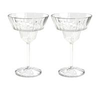 Koziol Superglas Club No. 16, 2 piezas, 250 ml, copa de Margarita de plástico cristalino, lujoso, irrompible, reutilizable, fiesta, camping, set de 2