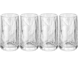 Koziol Superglas Club No. 7, 4 unidades, 4 cl, vaso para chupito y shots de plástico cristalino, lujoso, irrompible, reutilizable, fiesta, camping, set de 4