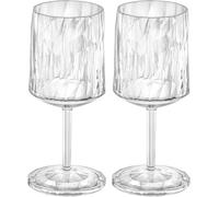Koziol Superglas Club No. 9, 2 unidades, 200 ml, copa de vino con pie de plástico cristalino, lujosa, irrompible, reutilizable, Ideales para fiesta, camping, set de 2