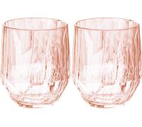 Koziol superglass club nº 24 juego de 2 300 ml cuarzo rosa transparente
