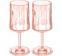 Koziol superglass club nº 4 juego de 2 300 ml cuarzo rosa transparente