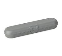 Koziol Twist - Estuche para cubiertos sin cubiertos, caja de cubiertos para llevar, para camping, viajes, embalaje reutilizable para cubiertos, bolsa para cubiertos (gris ceniza natural)
