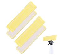 KOZOY 4 almohadillas de repuesto para aspiradoras de ventanas Karcher, accesorios de microfibra de repuesto amarilla para aspiradora Karcher WV2 WV5 WV6 Plus Premium