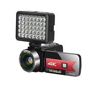 KOZWAY Camara de Video Cámara de vlogging de videocámara for la grabación de vlog HD 56MP 3.0 Pulgada WiFi IR Cámaras de grabadora Anti-Shake de visión Nocturna (Size : 128G SD Card, Color : Rot)