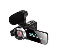 KOZWAY Camara de Video Camcorder de cámara de Video 4K 5 6MP Cámara de transmisión en Vivo de WiFi Vlogging con Pantalla táctil Visión Nocturna 18x Zoom Digital (Size : Standard, Color : AF2 Mic)