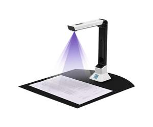 KOZWAY Escaneo rápido en Varios Idiomas Cámara de Documentos for Profesores, escáner de cámara de Documentos USB portátil con Soporte escáner de Fotos Doc CAM Formato HD A4 de 8MP