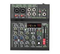 KOZWAY Mezclador de Audio Mini 4 Canales Mezclador de Audio Individual +48V Phantom Power 99 DSP Efectos Bluetooth USB Consola de Mezcla de Registro de reproducción de computadora Am-AX3