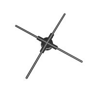 KOZWAY Ventilador de Holograma 3D 20,5 Pulgadas, 624 Cuentas de lámpara LED, proyector de Holograma 3D, Pantalla de Publicidad, máquina de Publicidad montada en la Pared, Control WiFi con Audio