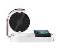 KOZWAY Ventilador de Holograma 3D Proyector holográfico 3D de Ojo Desnudo, máquina de Publicidad holográfica, Imagen de proyección Vertical, Carga inalámbrica for teléfono móvil