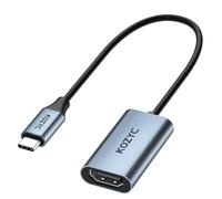 KOZYC USB C to HDMI 4K Adaptador, USB C a HDMI Convertidor Compatible con Thunderbolt 3, DP 1.2/1.4 Modo alt Compatible con 4K 30Hz, 3D, Copia y Pantalla extendida para Laptop, MacBook Pro, UHDTV,