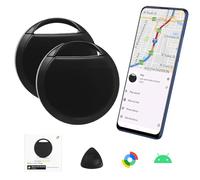 KozyOne Rastreador GPS para Android - Etiqueta Rastreadora Inteligente para Mascotas, Llaves y Equipaje con Seguimiento Global en Tiempo Real a través de la App Find Hub de Google, 2 Unidades
