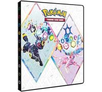 KP08.5 - Carpeta de 4 bolsillos para 112 tarjetas, Pokémon Carmesí y púrpura, con protección de envío de Heartforcards®