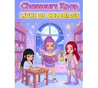 KP0P Livʀé de Coloʀíage: Coloriage manga coréen | Démons chasseurs | Fantasy pour ados