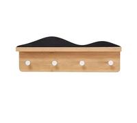 Kp6xLf3gT estanterías de Pared Estante de Almacenamiento con estantes flotantes Pared Ganchos(Negro,39 * 12 * 15cm)