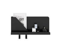 Kp6xLf3gT estanterías de Pared Estantes de Pared con Ganchos, estantes flotantes Metal montados en la(Negro,Pequeño)