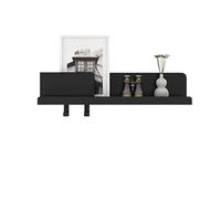 Kp6xLf3gT estanterías de Pared Estantes de Pared con Ganchos, estantes flotantes Metal montados en la(Negro,Middle)
