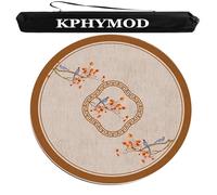 KPHYMOD Tapete de Mahjong Antideslizante para Mesa, Tapete de Juego Plegable para Tablero de Fichas de Mahjong, Juego de Póker y Dominó(Orange,33.46x33.46 in)