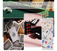 KPHYMOD Tapete De Mesa Mahjong con Bolsa De Transporte Y 3 Dados, Antideslizante Y Antirruido para Juegos De Mesa De Cartas, como Poke Dominoes.(43.31x43.31 in)