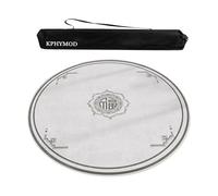 KPHYMOD Tapete Redondo De Mahjong con Bolsa De Transporte, Antideslizante, con Reducción De Ruido, Tapete De Juego Plegable para Tablero De Fichas, Póker Y Dominó.(Light Gray,43.31x43.31 in)