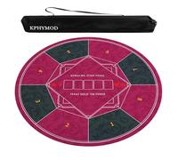KPHYMOD Tapete Redondo para Póker con Bolsa De Almacenamiento, Antideslizante Y con Reducción De Ruido, Multiusos, para Mesa De Mahjong.(Pink,140cm/55.12in)