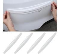 KPIRXO 4 Piezas Protector Parachoques Coche para Hyundai Tucson 2021 2022 2023, Universal Protector Car Corner Bumper Guard Protector Anti-Scratch Tiras,B/White