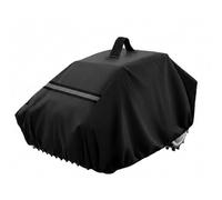 KPIRXO Funda para Cortacésped Robótico para Eufy C15, Cubierta Impermeable De Tela Oxford con Cordón para Jardín Exterior, Black Reflective Strip