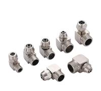 KPL4-02 - 10 piezas de rosca neumática de cobre niquelado de 1/8 1/4 3/8 1/2BSP 4 6 8 mm conector rápido para manguera