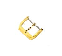 KPLYDSASTD Hebilla De Reloj De Acero Inoxidable De 18mm For Ajuste De Botón De Reloj For Hebilla Plegable IWC Cierre De Mariposa Apto For Piloto Apto For Portofino Cierre(Pin buckle-Gold)