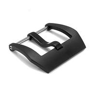 KPLYDSASTD Pin de acero inoxidable 304L apto for Panerai hebilla apto for Panerai cierre 18 20 22 24mm negro cepillado pulido Pre-V reloj hebilla Cierre(24mm PVD black)