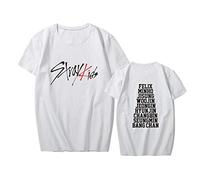 KPOP Camisetas Stray Kids Camiseta para Fanáticos de StrayKids Camiseta Bangchan Felix Hyunjin Jeongin Minho Unisex de Manga Corta