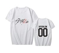 KPOP Camisetas Stray Kids Camiseta para Fanáticos de StrayKids Camiseta Bangchan Felix Hyunjin Jeongin Minho Unisex de Manga Corta