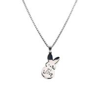 Kpop - Collar para hombre, diseño de conejo con texto en inglés "Lil Peep, Love Rabbit Sad for Love", collar con colgante de joyería, collar para fanáticos