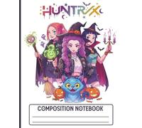 Kpop Composition Notebook: Magical Girl & Blue Cat Anime Journal - 7.5 x 9.25 in, 110 Pages, Wide Ruled