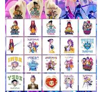 KPop De_mon Girl Movie Tatuajes temporales 40 unidades (recortados), pegatinas de tatuajes removibles para niños, artículos para fiestas de cumpleaños, decoración y regalos.