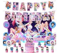 Kpop de-mons hunters decorazioni Festa di Compleanno, 31 unidades Huntrix decorazioni torta Banner Palloncini Forniture per feste,forniture per decorazioni,feste di compleanno per ragazze ragazzi