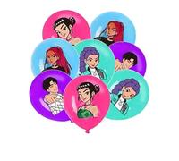 Kpop de mons Hunters - Globos de cumpleaños, diseño de fiesta de Huntrix Anime, Kpop Hunter Decoración, globo de cumpleaños infantil, fiesta temática