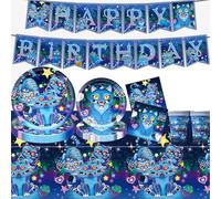 Kpop Demon 52 piezas decoración de cumpleaños, Hun-trix vajilla de cumpleaños, surtidos, vajilla de fiesta, banderas alegres, plato, taza, servilletas de papel, mantel, decoración de fiesta