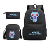 Kpop Demon H-Hunters Estampado De Tigre Mochila Infantil, Bolso Y Estuche Para Lápices, Conjunto De 3 Piezas Mochila Escolar De Anime Bolso De Viaje Moderno Y Adorable, Ideal Para Niños Y Niñas-A1
