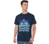 KPOP Demon Hunters Camiseta Unisex KPOP Demon Hunters Derpy Tiger, con Logotipo hundido, Camiseta Azul Marino, Azul Marino, 5XL