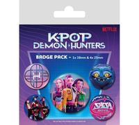 K-Pop Demon Hunters - Juego de 5 insignias de botón Huntrix Derpy Saja